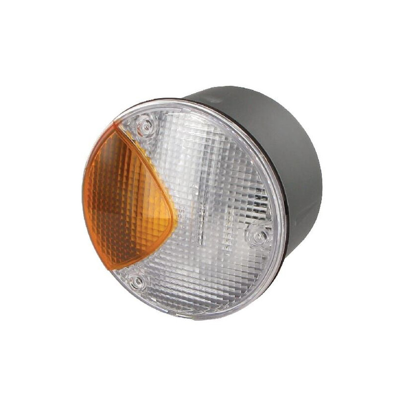 Lampa zespolona tylna, okrągła 12/24V biała/pomarańczowa przykręcana Ø 122.5 mm Hella