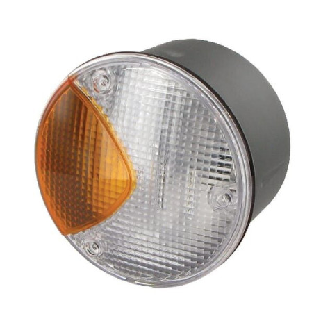 Lampa zespolona tylna, okrągła 12/24V biała/pomarańczowa przykręcana Ø 122.5 mm Hella