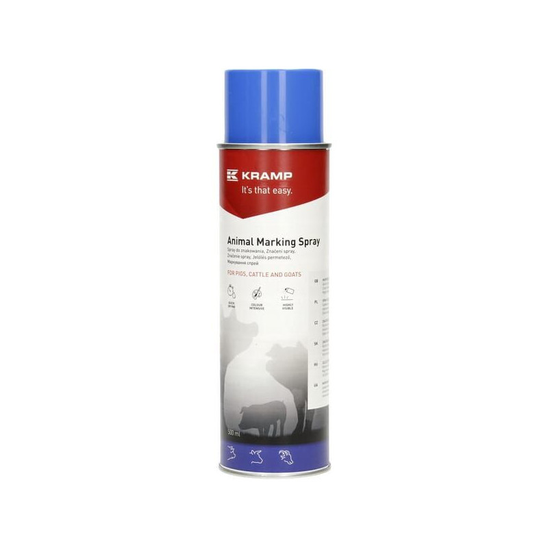 Spray do znakowania zwierząt Kramp, niebieski 500 ml