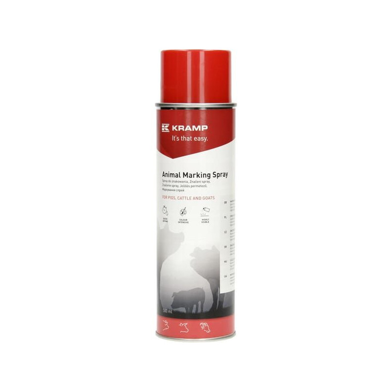 Spray do znakowania zwierząt, czerwony 500 ml Kramp