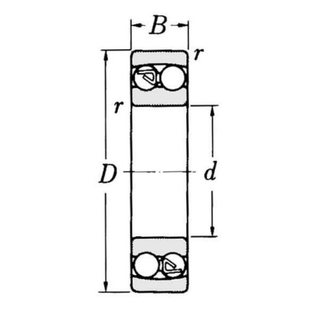 Łożysko kulkowe samonastawne 30x62x16 mm SKF