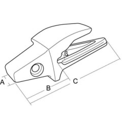 Uchwyt zęba J200, koparka