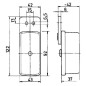 Lampa obrysowa prostokątna 12/24V czerwona/biała przykręcana 122x37x43 mm Jokon