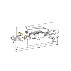 Łącznik górny hydrauliczny z amortyzacją, hak z kulą kat.3, Ø 105 mm