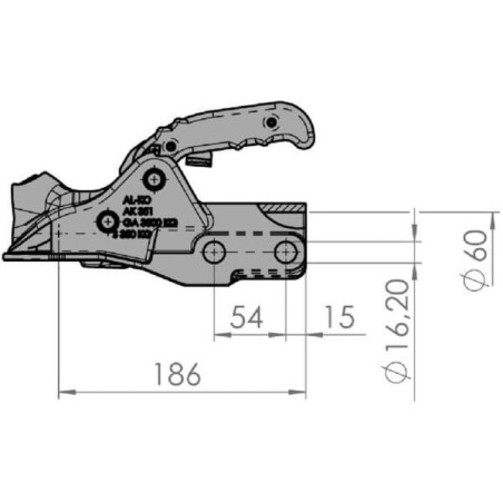 Zaczep kulowy AK351