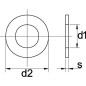 Podkładka M10x21x2 mm, stal ocynk DIN125a Kramp