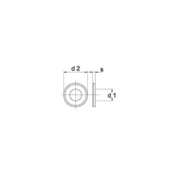 Podkładka M30x56x4 mm, stal ocynk DIN125b Kramp