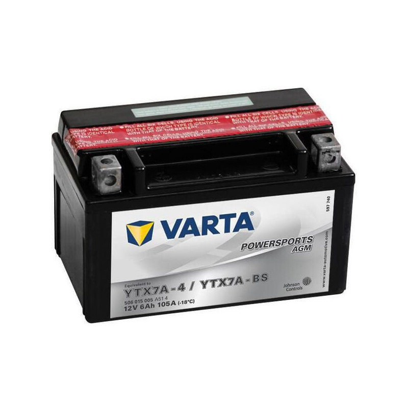 Akumulator 12V 6Ah 105A AGM Powersports VARTA