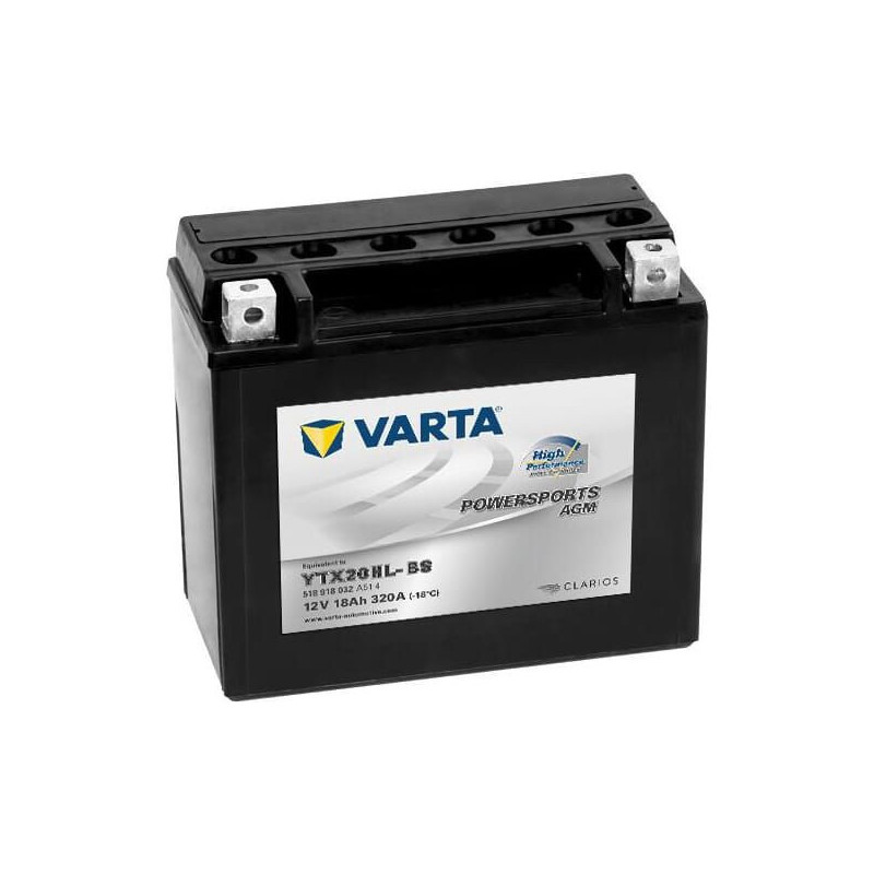 Akumulator 12V 18Ah 320A AGM Powersports YTX20HL-BS VARTA