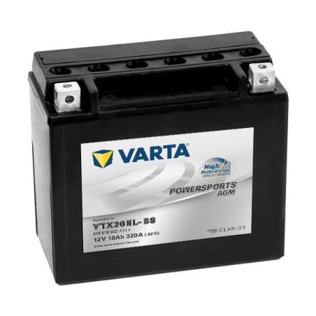 Akumulator 12V 18Ah 320A AGM Powersports YTX20HL-BS VARTA