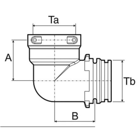 Kolanko AG-IG 90° T7/T7