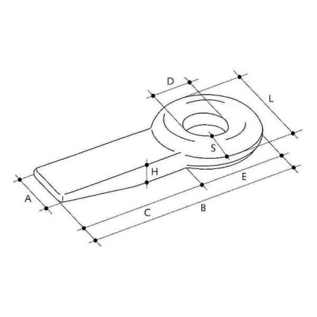 Ucho zaczepu, do wspawania 14 t Ø 50 mm