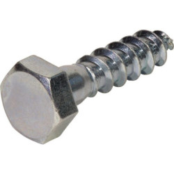 Wkręt do drewna 10x45 mm, 17 mm 6-kt. z łbem na klucz, stal, DIN571 Kramp