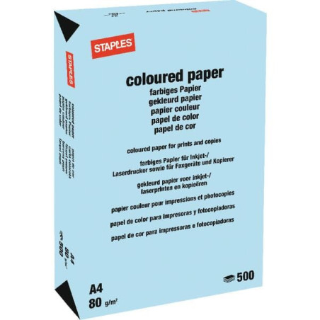 Papier format A4 Staples, jasnoniebieski 500 szt.