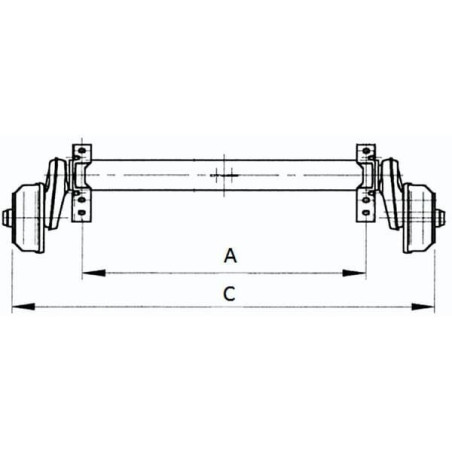 Oś kół Optima 750 kg