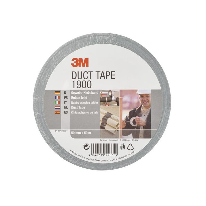 Taśma naprawcza Economy Duct Tape 1900 3M, szara 50 mm x 50 m