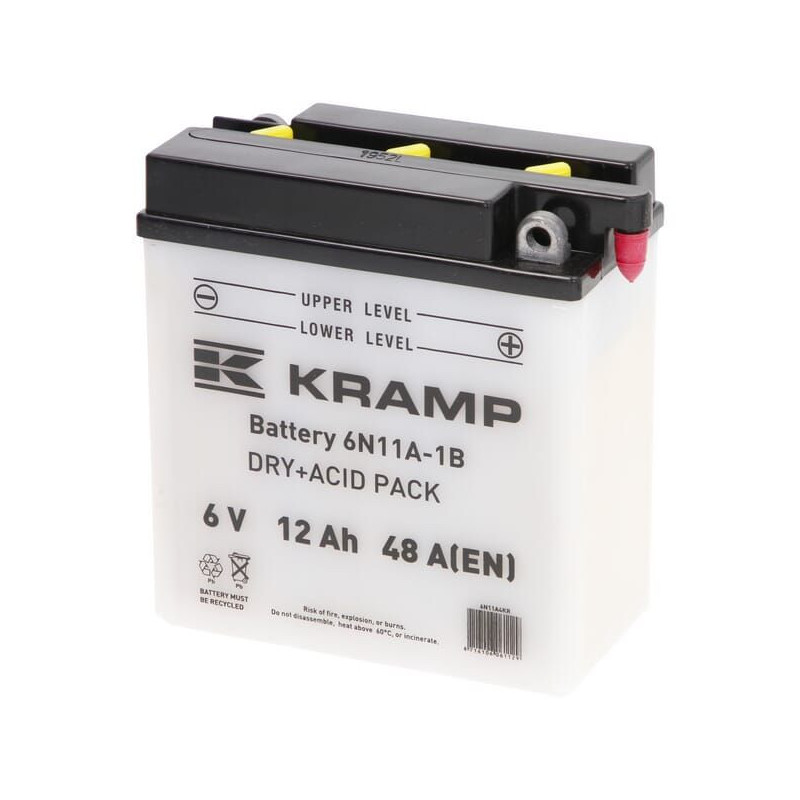 Akumulator 6V 12Ah 48A z elektrolitem Kramp