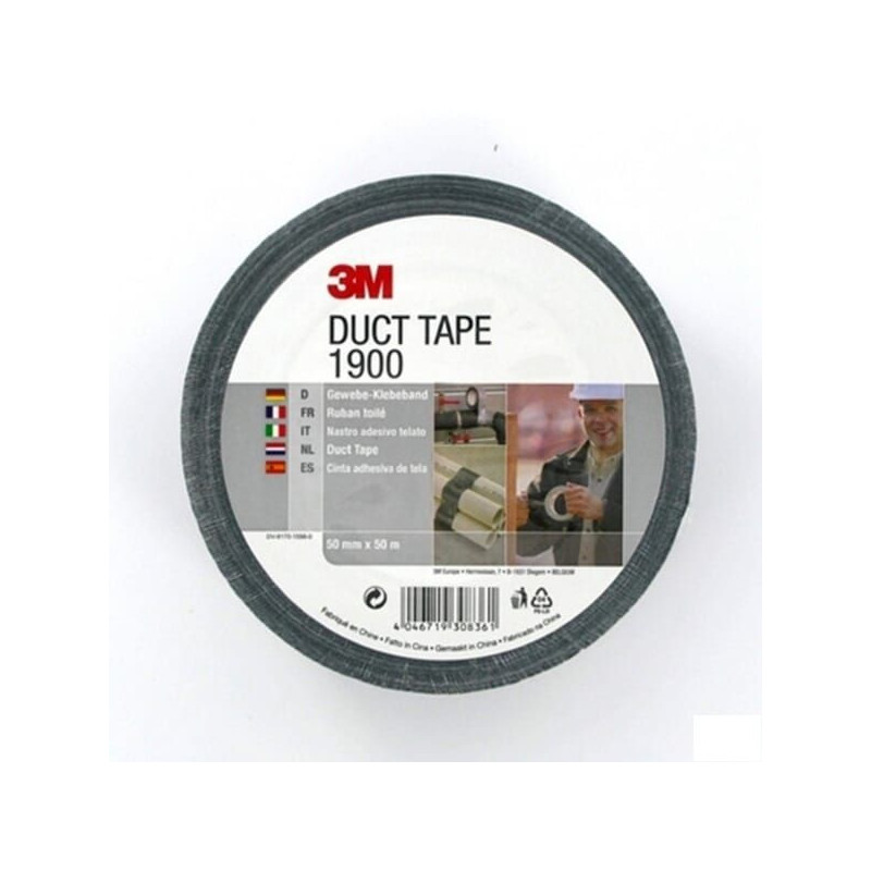 Taśma naprawcza Economy Duct Tape 1900 3M, czarna 50 mm x 50 m