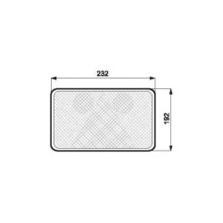 Lampa tylna zespolona, lewa, prostokątna, 12/24V pomarańczowa/czerwona, przykręcana Waś