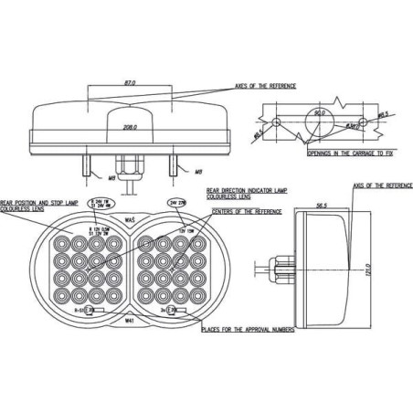 Lampa tylna zespolona LED, 226 12/24V