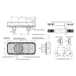 Lampa tylna zespolona, diodowa, prawa W66P 12/24V NR 314KR