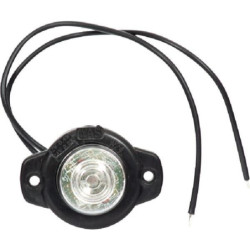 Lampa obrysowa LED, cytryna, 12/24V biała, przykręcana Waś