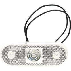 Lampa obrysowa LED, prostokątna, 12/24V przezroczysta, przykręcana Waś