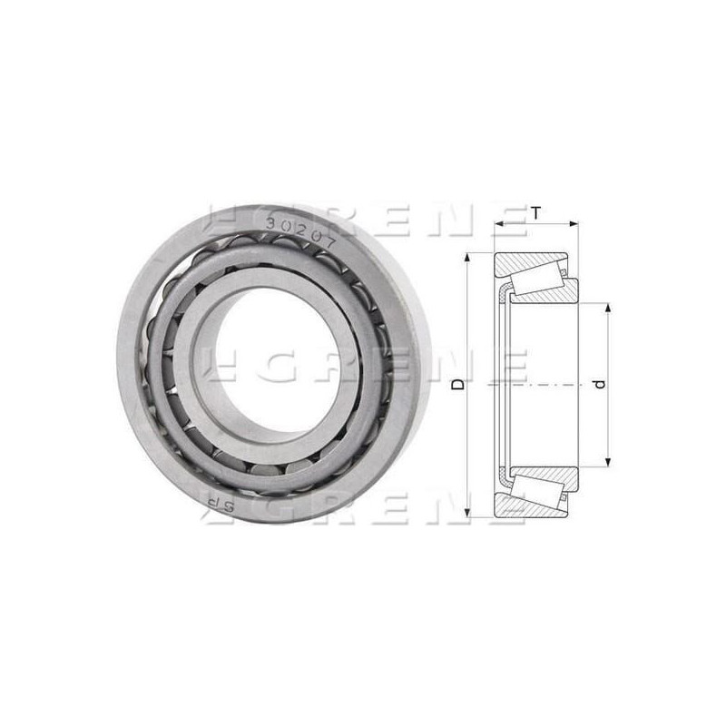 Łożysko stożkowe 35x72x18.2 mm FŁT