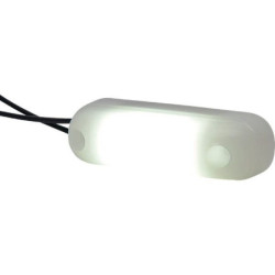 Lampa obrysowa LED, prostokątna, 12/24V biała, przykręcana Waś