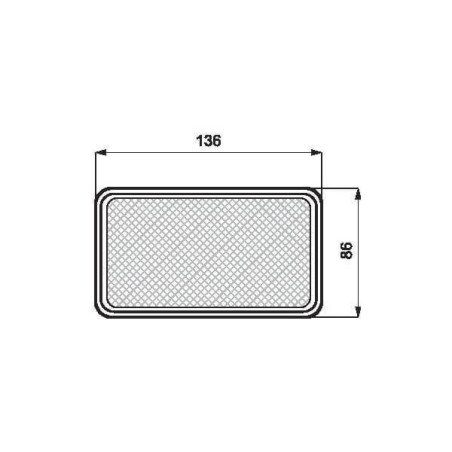 Lampa cofania, 58u W-11, biała