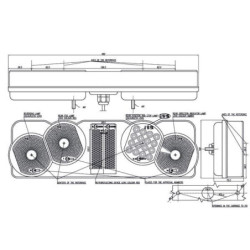 Lampa zespolona, tylna LED, 260, 24 V, prawa