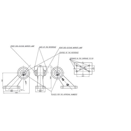 Lampa obrysowa LED, lewa, okrągła, 12/24V przezroczysta, przykręcana Waś