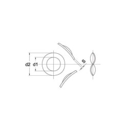 Podkładka sprężysta blokująca M20x36x1.6 mm, stal ocynk DIN137b Kramp