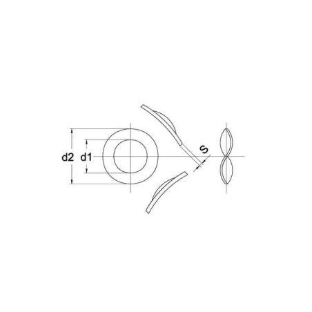 Podkładka sprężysta blokująca M20x36x1.6 mm, stal ocynk DIN137b Kramp