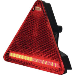 Lampa tylna zespolona LED, lewa, trójkątna, 12/24V pomarańczowa/czerwona, przykręcana Waś