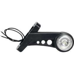 Lampa obrysowa LED, lewa, okrągła, 12/24V pomrańczowa/czerwona/biała, przykręcana Waś