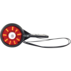 Lampa obrysowa LED, okrągła, 12/24V pomarańczowa/czerwona, przykręcana Waś