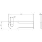 Nóż rozdrabniacza do słomy 175x50x3.5 mm Ø 25 mm