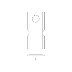 Nożyk kosiarki rotacyjnej lewy/prawy 110x50x4 mm otwór Ø 20.50 mm okrągły pasuje do Kongskilde JF/Stoll 25 szt.