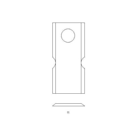 Nożyk kosiarki rotacyjnej lewy/prawy 110x50x4 mm otwór Ø 20.50 mm okrągły pasuje do Kongskilde JF/Stoll 25 szt.