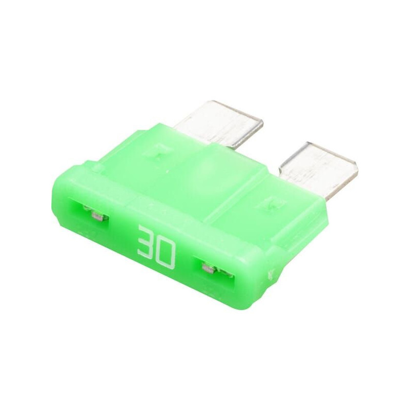 Bezpiecznik płaski, 32V 30A L=18.6 mm zielony 1 szt. Hella