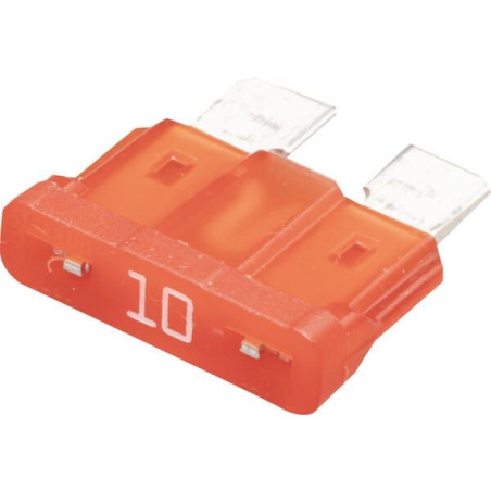 Bezpiecznik płaski, 32V 10A L=18.6 mm czerwony 1 szt. Hella