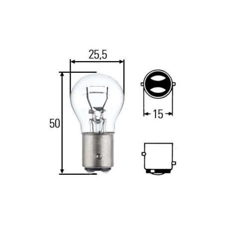Żarówka 12V P21 5W 21/5W BAY15d