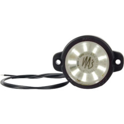 Lampa obrysowa LED, cytryna, 12/24V biała, przykręcana Waś