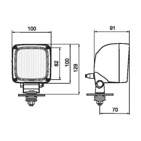 Lampa robocza, kwadratowa, LKR5.26365