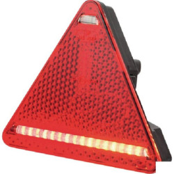 Lampa tylna zespolona LED, prawa, trójkątna, 12/24V pomarańczowa/czerwona, przykręcana Waś