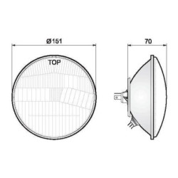 Element optyczny reflektora, typ R2 155x155 mm Wesem