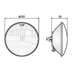 Element optyczny reflektora, typ R2 155x155 mm Wesem