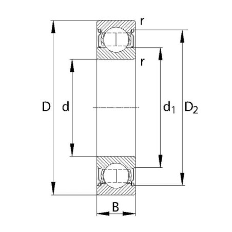 Łożysko kulkowe zwykłe 25x47x8 mm SKF