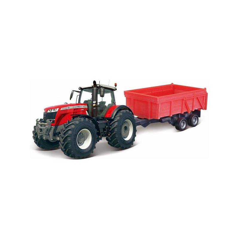 Ciągnik Massey Ferguson 8700 z przyczepą-wywrotką